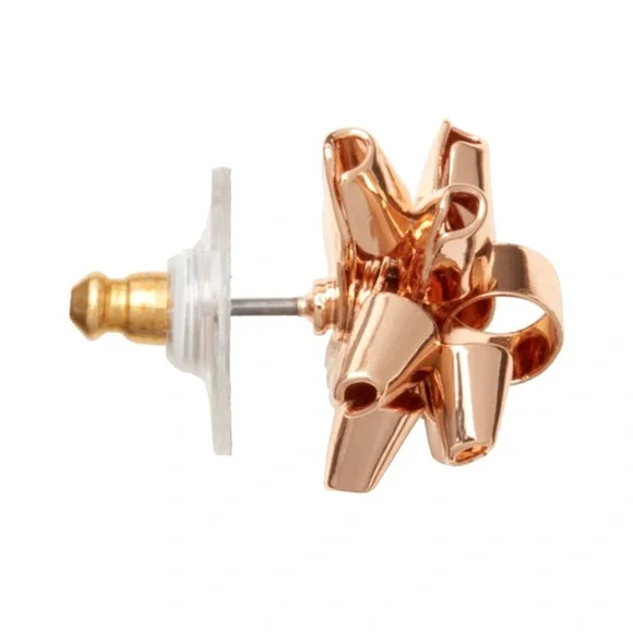 Kate Spade Rose Gold Bow Bourgeois Stud Earrings - Picture 3 of 5